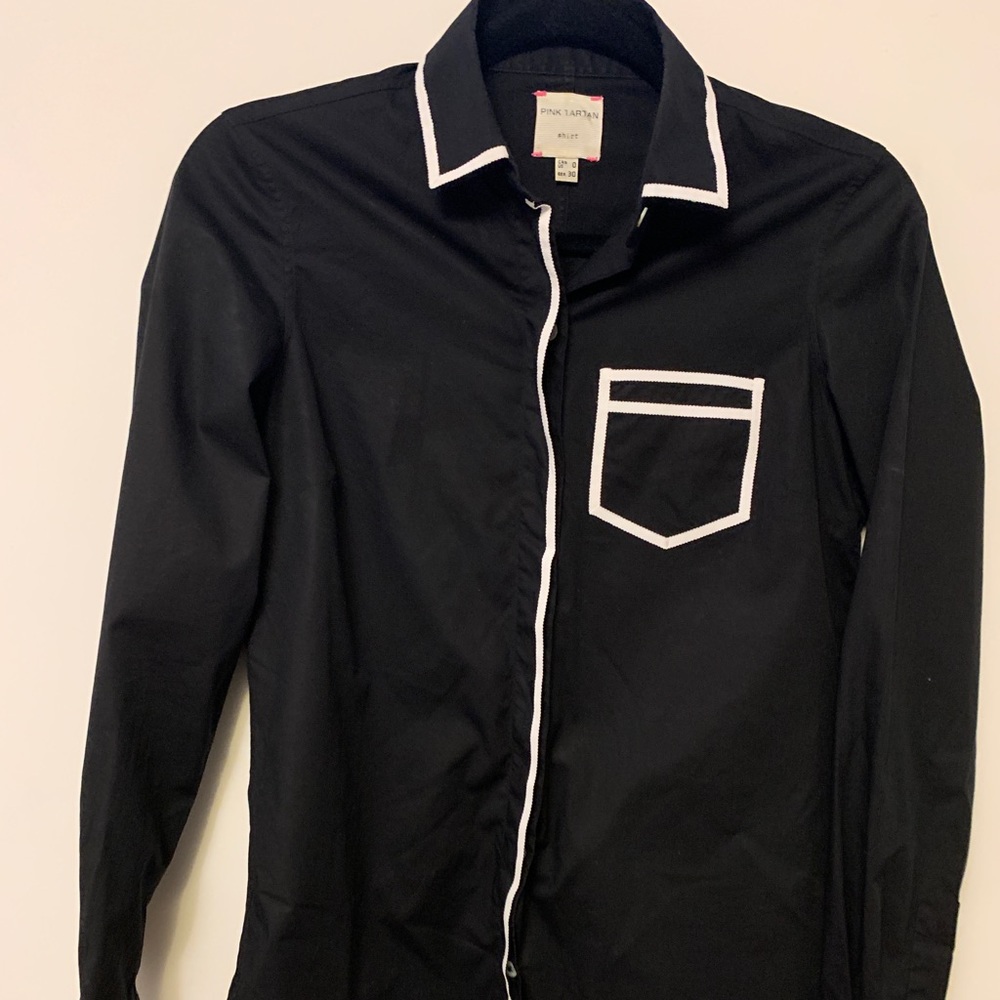 Black and white dress shirt